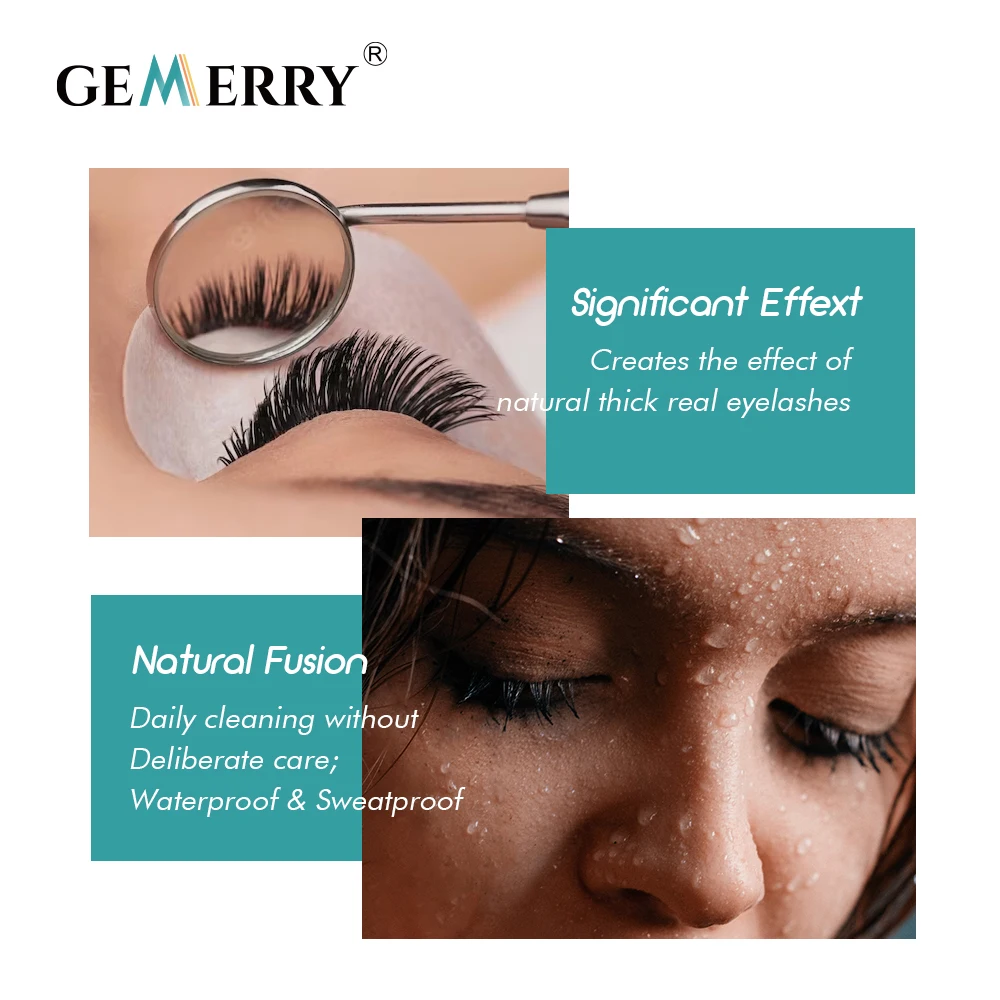 Gemerry Eyelash Extension Glue NaNo Tek 0.5s Fast Drying Adhesive Waterproof Lasting Grafting Lash Glue No Irritant Makeup Tools 5