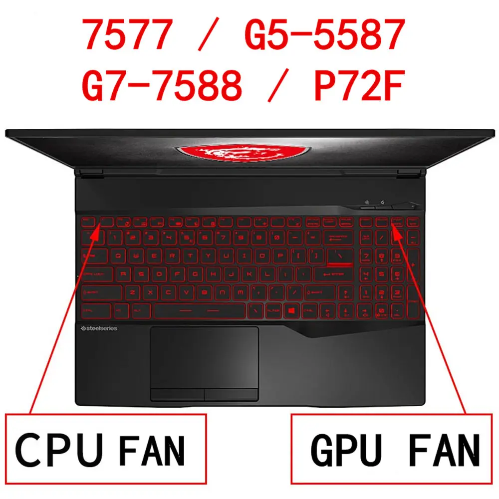 New laptop CPU cooling fan Cooler Notebook PC for Dell Inspiron G7 15-7000 7577 7588 G5-5587 P72F 2JJCP FJQS DC5V 0.5A gpu FJQT