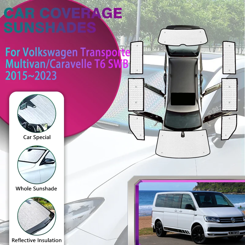 Auto Abdeckung Sonnenschirme Für VW Volkswagen Transporter Multivan  Caravelle T6 SWB 2015 ~ 2023 Auto Fenster Sonnenschirm Deckt Zubehör -  AliExpress