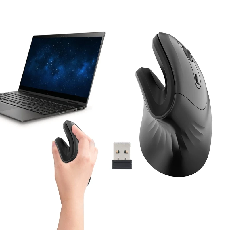 JSY 11 Vertical Mouse for Office and Gaming Prevent Mouse Hand Strain K0AC