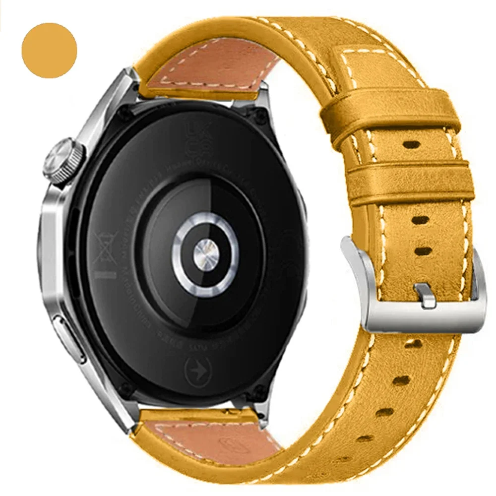 22mm Soft Leather Sport Smartwatch Band Strap
