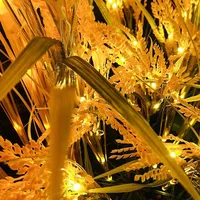 Lumière montée au sol en forme d'oreille de blé à énergie solaire à 7 têtes, adaptée à la cour, au jardin, à la pelouse, à l'extérieur, au Camping, à la décoration de fête, 1 pièce 4