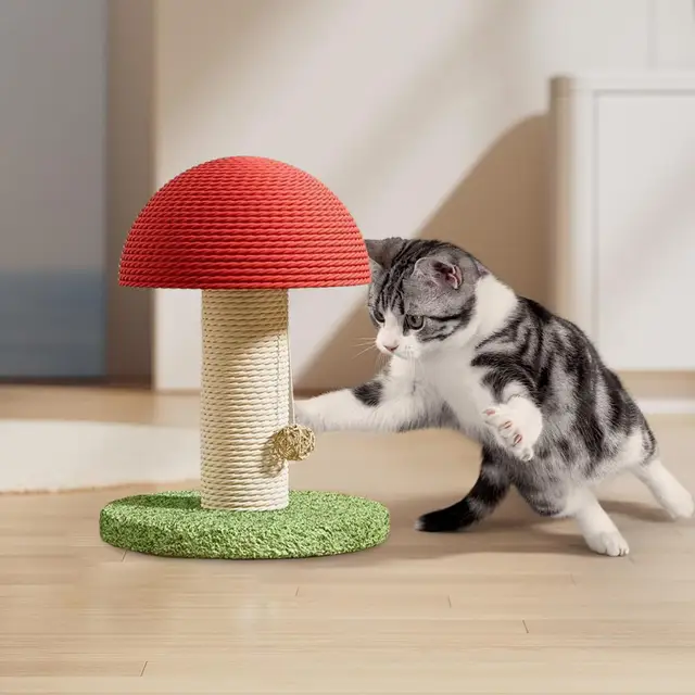 Scratching Post for Cats Sisal Mushroom Modern Tall Scratching Post for Cats for Kitten Exercise Mental Stimulation Physical 5