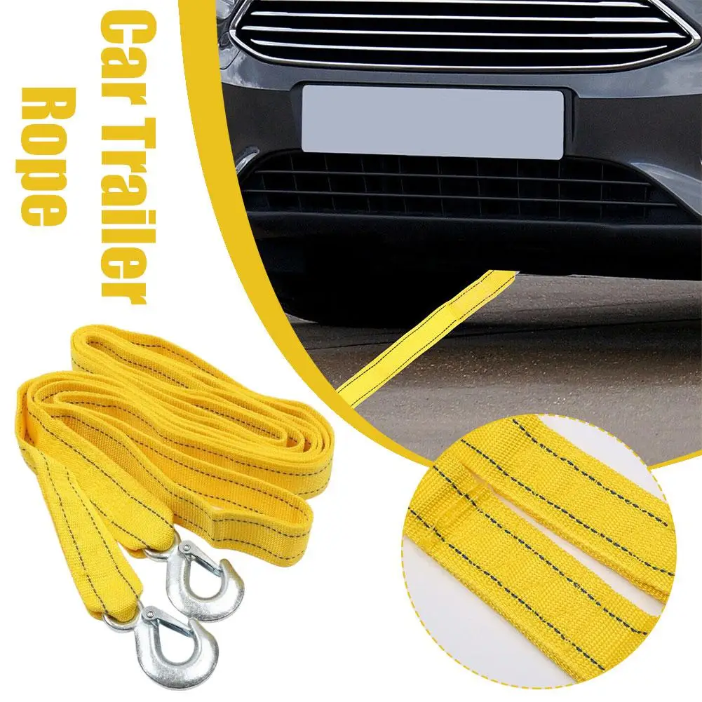 

1pc 5 Ton 4 Meter Tow Rope For Truck Snatch Strap Off-road Towing Ropes Trailer Winch Cable Belt Car Traction
