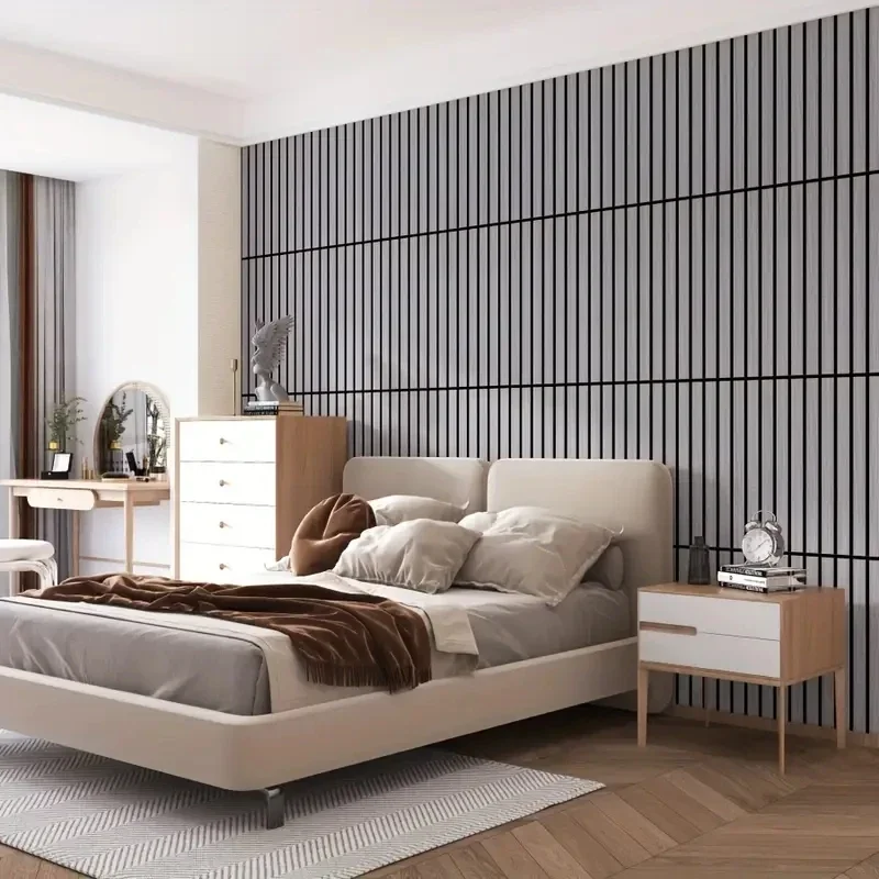 Wall transformation using retro wood design