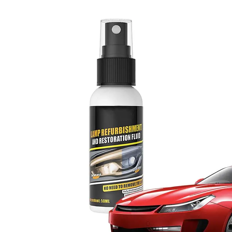 

50ML Headlight Restoration Spray Scratch Remover Repair Fluid Auto Light Renewal Polish Liquid Polish Cleaner For Car Headlights