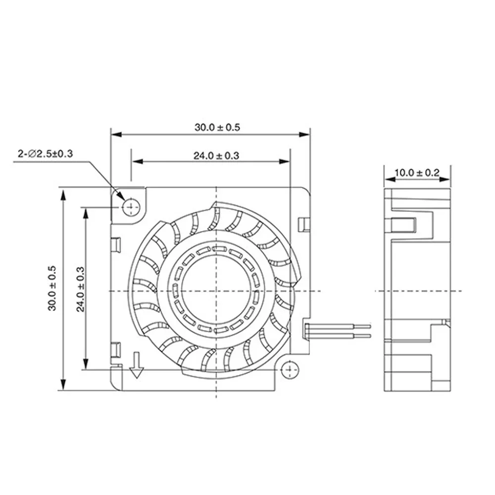 Artillery Sidewinder X2 Radialüfter 4020 24V (neue Version mit Fan Duct