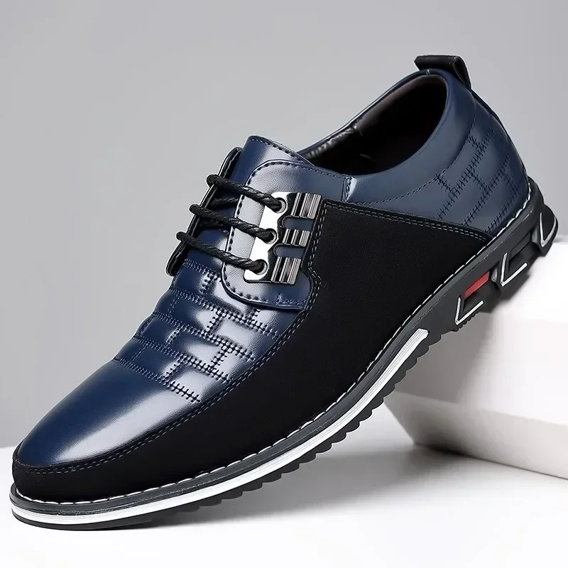 2024 Autumn Business Casual Shoes for Men Trend Classic Leather Shoes Outdoor Men Sneakers Sewing Breathable Men's Dress Shoes 3