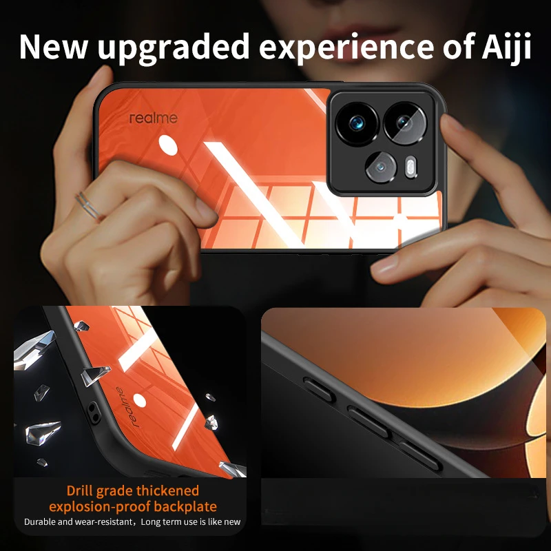 غطاء أكريليك شفاف مقاوم للصدمات لهاتف OPPO Realme GT7 Pro جراب هاتف حماية العدسة لهاتف Realme gt7pro غطاء خلفي واقي Funda