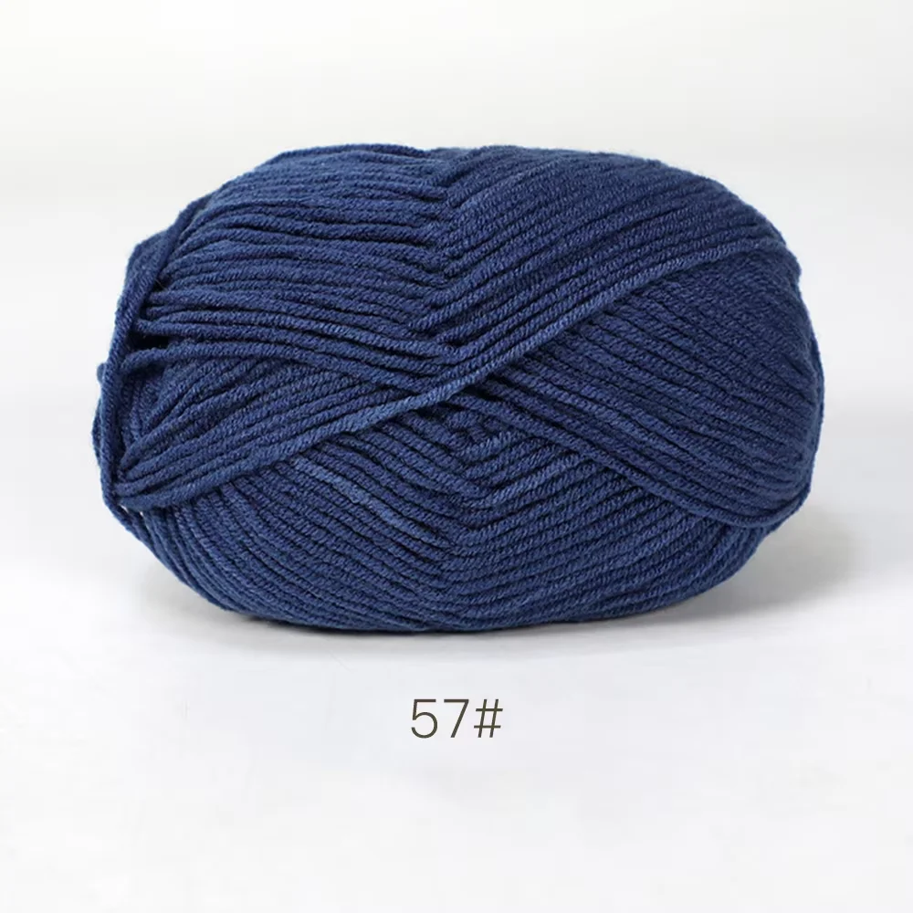 Luxurious Soft Milk Cotton Yarn Pack for Knitting and Crochet Projects - 5PCS, Total 250g
