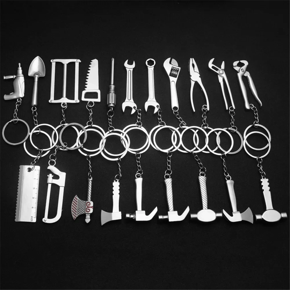 

Mini Combination Tool Keychain Utility Pocket Clasp Ruler Hammer Wrench Pliers Shovel For Men Creative Car Bag Keyring Pendant