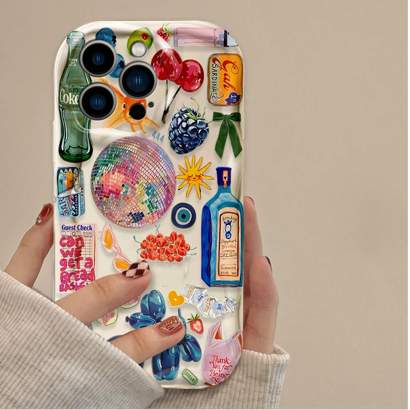 Seaside Scenery Wine Lemon Soft TPU Phone Case