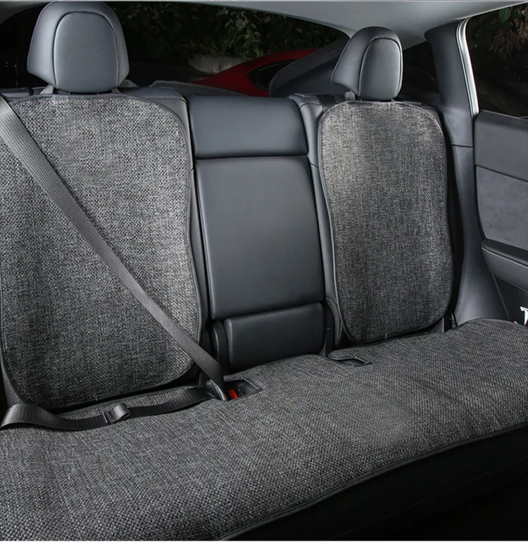 For Tesla Model 3/Y/3+ Model Y Juniper 2025 Flax Seat Pad Cover Comfortable Non-