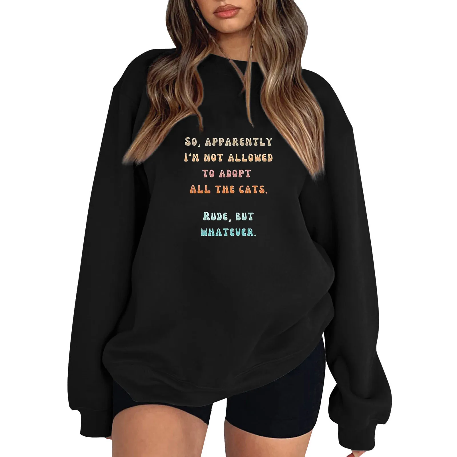 

Women'S Long Sleeve Sweatshirts Crewneck Casual Loose Fit Pullover Fleece Halloween Print Fall Trendy Clothes Long Over Sweaters
