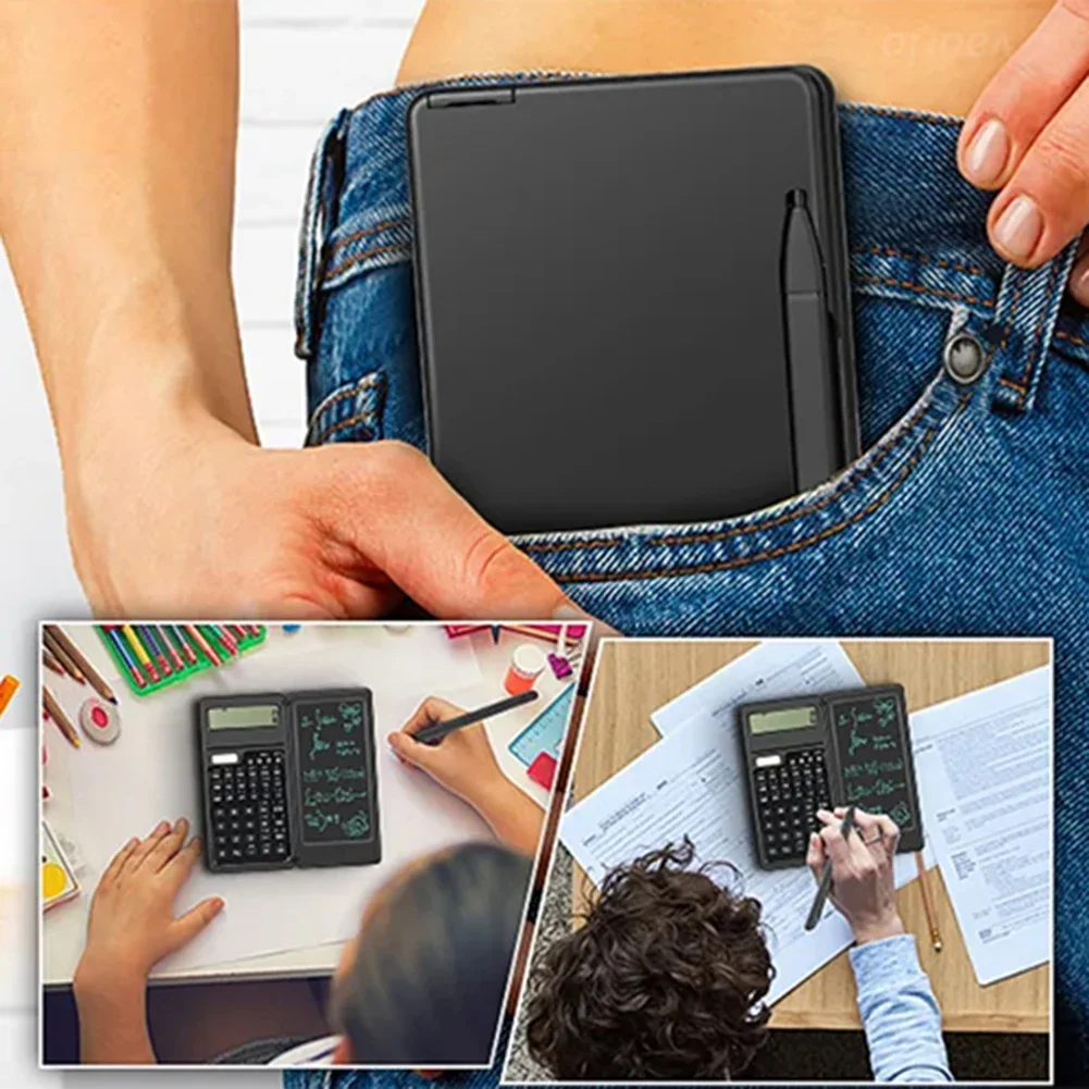 지울 수 있는 LCD 태블릿 계산기 메모장, 태양 전지 듀얼 전원 10 자리 계산기, 학교 사무용품, 6 인치