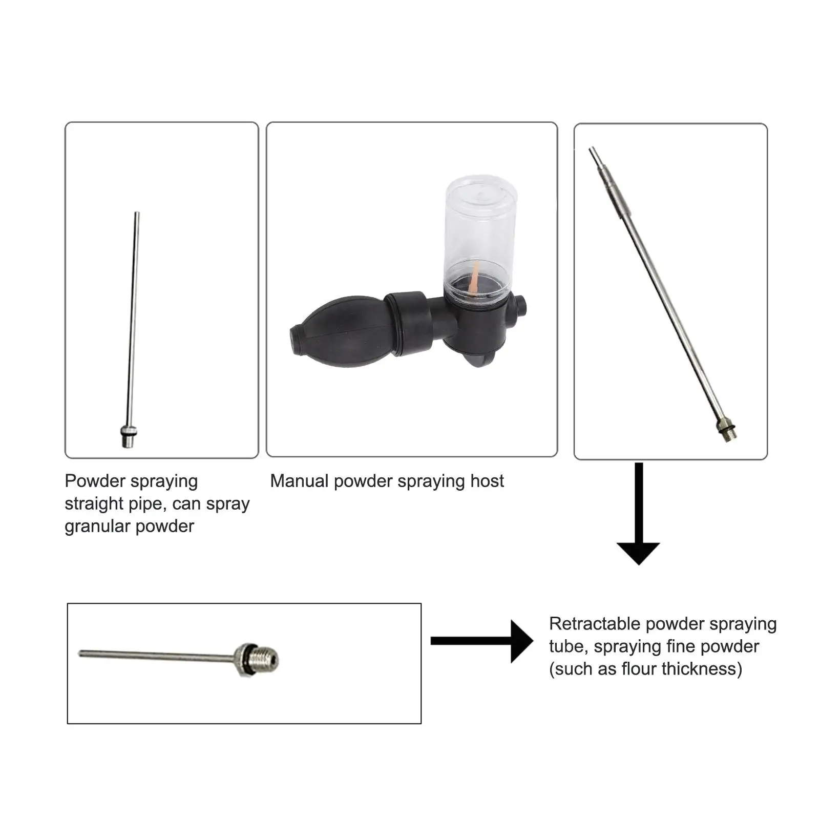 Description Picture 4 of itemPest Powder Sprayer Set with 3 Nozzles for Termite Removal & Pest Control - Repelling Pesticide Sprayer