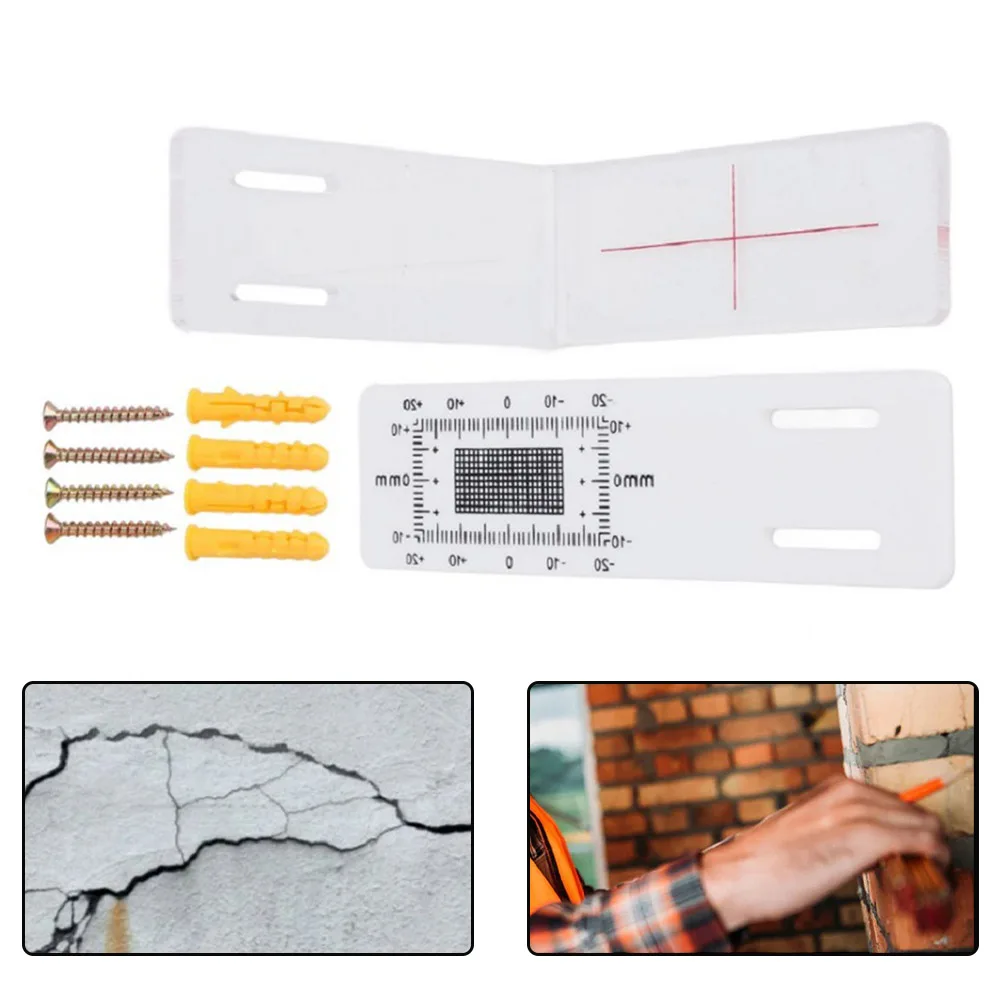 Crack Gauge Monitor Acrylic Monitoring Record For Monitoring Wall Deformation 0.95-1.55 Measuring Range Crack Gauge Monitor 2