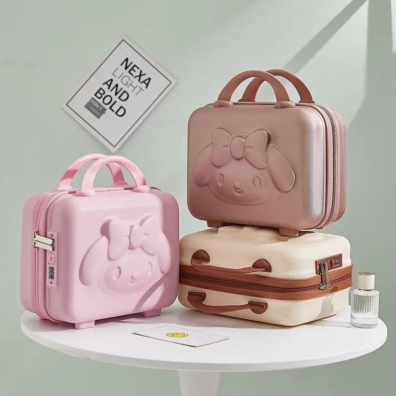 

Sanrio Mymelody Hand Luggage Female 14 Inch/16 Inch Cosmetic Case Small Suitcase Small Light Kawaii Anime 3D Password Case