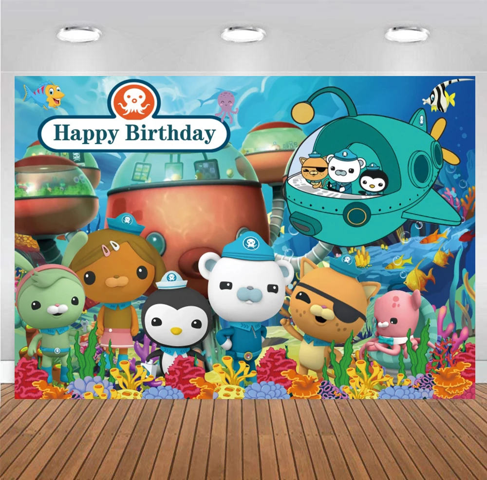 The Octonauts Sfondo Mondo Subacqueo Ragazzi 1 ° Compleanno Festa Fotografia Sfondo Studio Fotografico Puntelli Banner