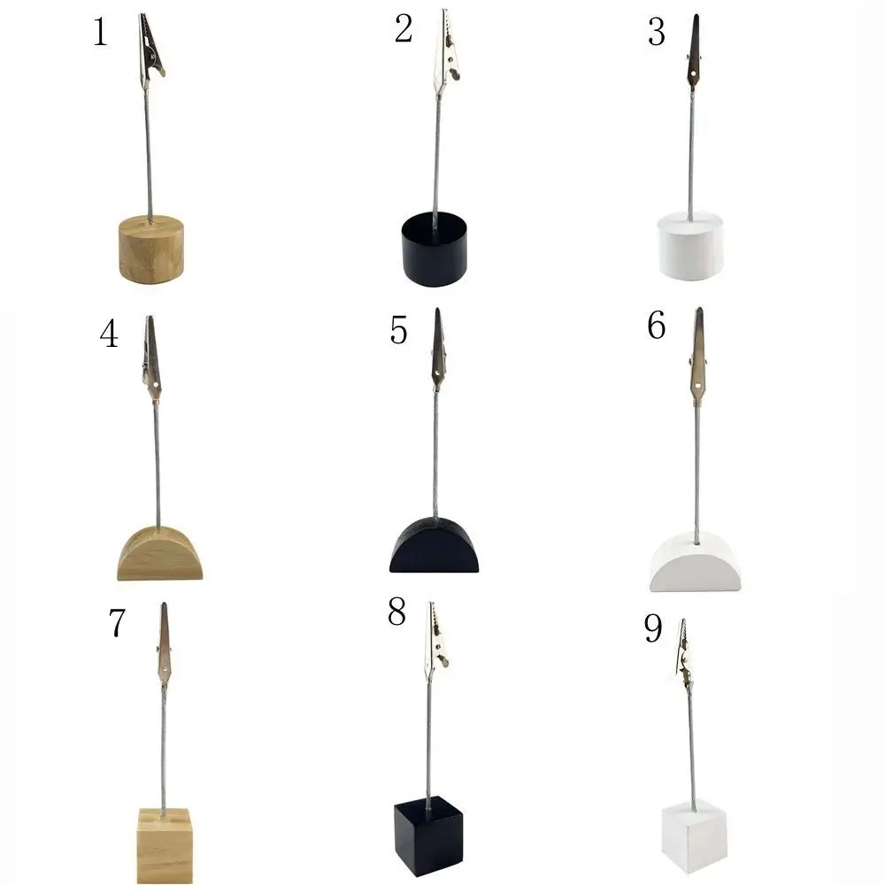 Place Card Holder Metallic Table Number Stand Photo Paper Clamp Romantic Photo Clip Desktop Decoration Dropship place card holders
