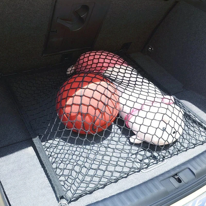 Car Trunk Cargo Net – Durable Nylon Elastic Mesh Storage Organizer for SUV & Truck