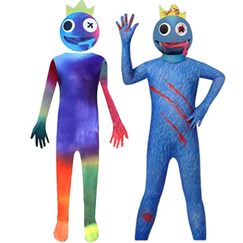 Rainbow Friends Costume For Kids Jumpsuits Purple Monster Cosplay