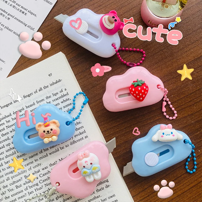 1pc Dopamine Cloud Mass Letter Opener Utility Knife Student Mini Box Cutter mail opener,utility knife,unboxing knife