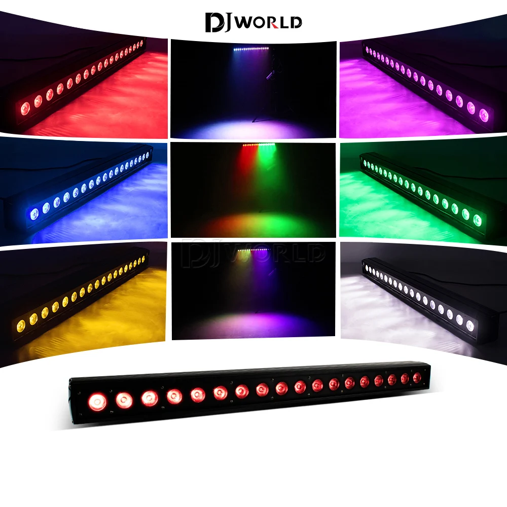 

DJWORLD 18x18W Indoor Led RGB Wall Wash Lighting Stage KTV DJ Disco Music Sounds Christmas Joy Birthday Dance Bar Effect Lights