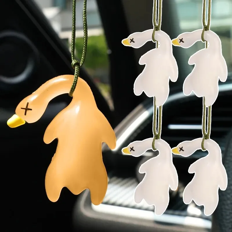Color Change Duck Keychain Fashion Funny Goose Pendants for Bag Car Keyrings Cute Cartoon UV Photochromic Key Chains