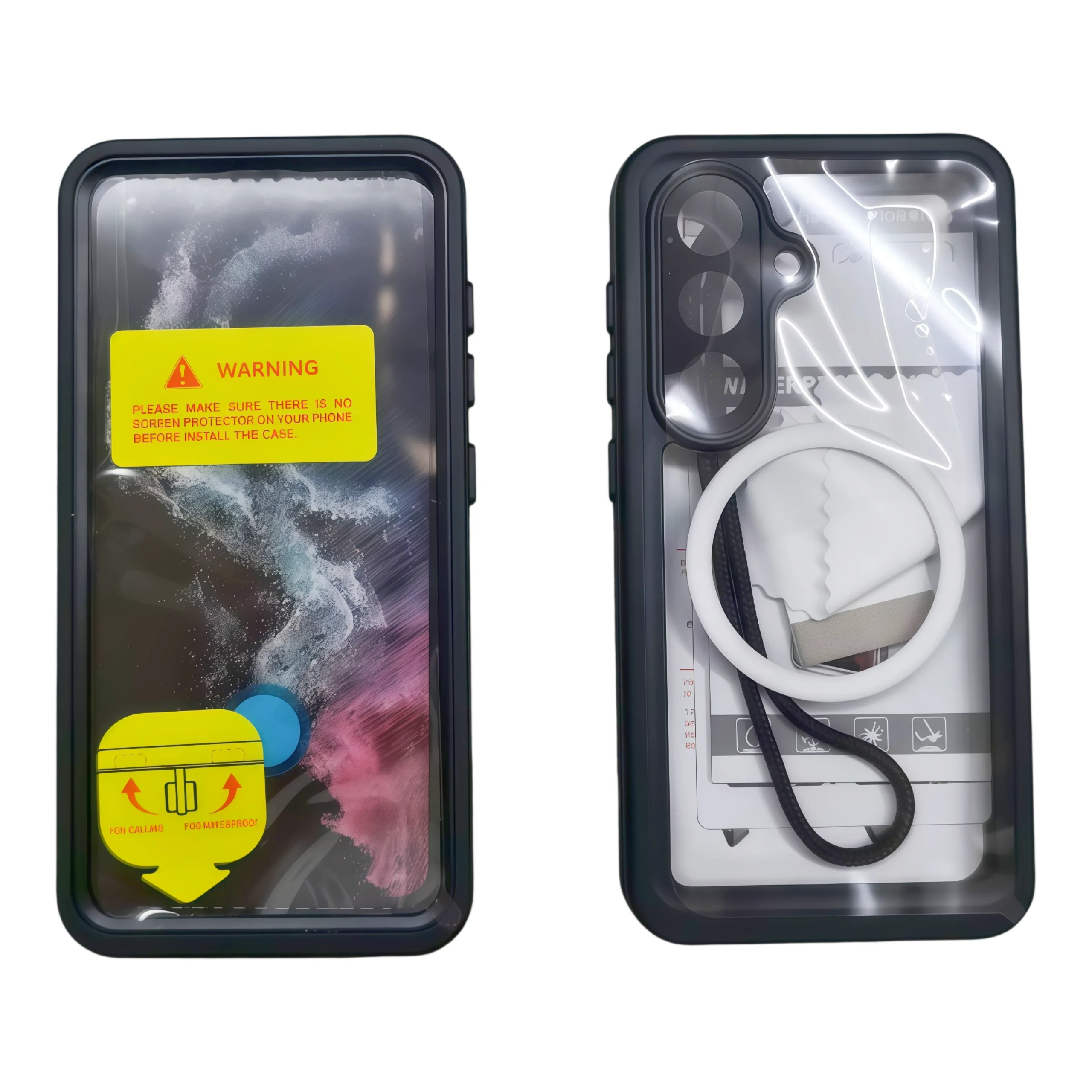 Waterproof Shockproof Solid-Color Phone Case with Full Enclosure