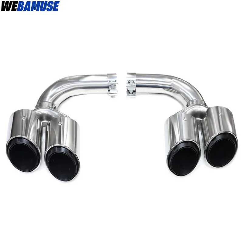 Quad Exhaust Tip For Porsche Cayenne 9Y0 3.0T Hybrid Petrol Muffler Tip Tailpipe Exhaust System Nozzle Tips