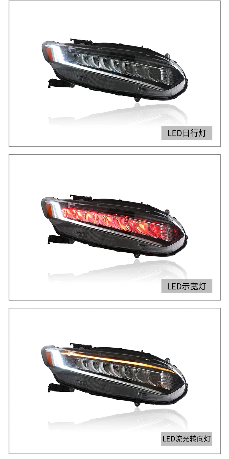 AKD Head Lamp for Honda Accord G10 LED Headlight 2018-2022 Headlights Accord DRL Turn Signal High Beam Angel Eye Projector Lens
