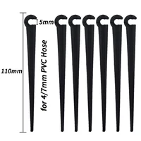 50-200PCS 1/4'' C-type Hook Fixed Stem Support Holder Stakes for 4/7mm Hose Flowerpot Drip Irrigation Fitting Greenhouse 2