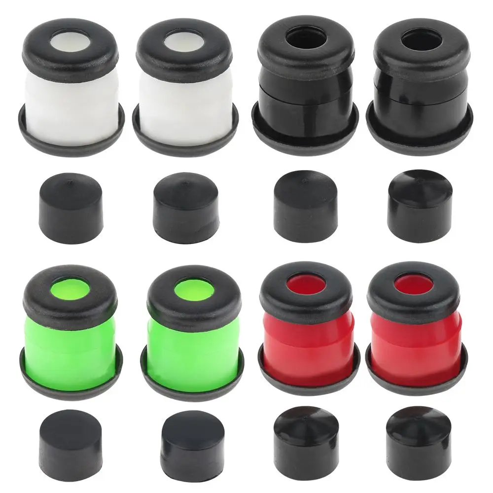 High Quality 1 Set Skateboard PU Rubber Shock Absorber Colorful Shock Pad Set 90a Hard  Longboard Top/Bottom Bush Washers