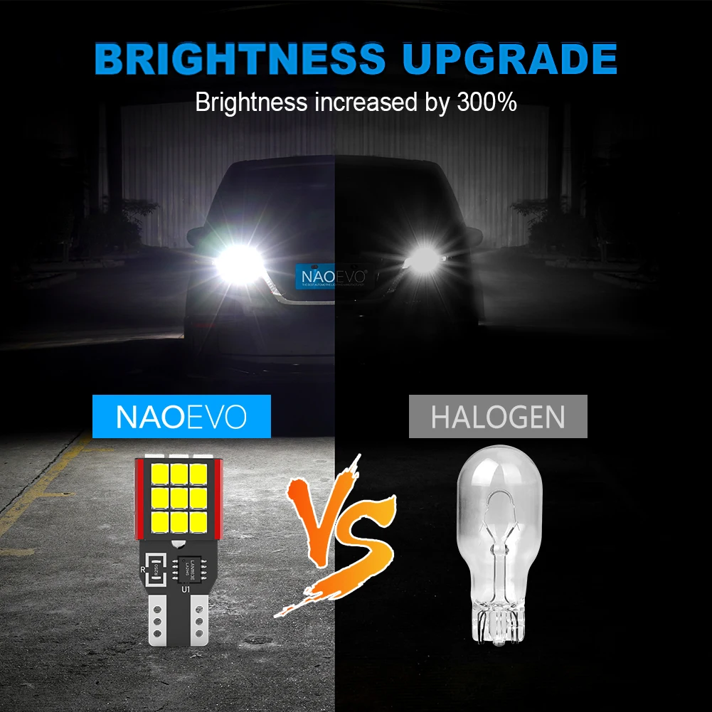 NAO T15 W16W LED CNABUS    T16 15W 1500LM 921 30SMD 3030   ڵ  Ʈ  12V ڵ  