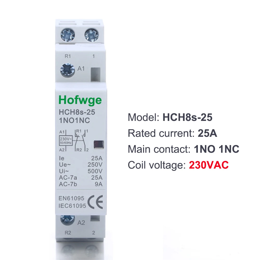 HCH8s-63 モジュラーコンタクタ 4P 63A 4NO 4NC 2NO2NC 380V 220V 110V
