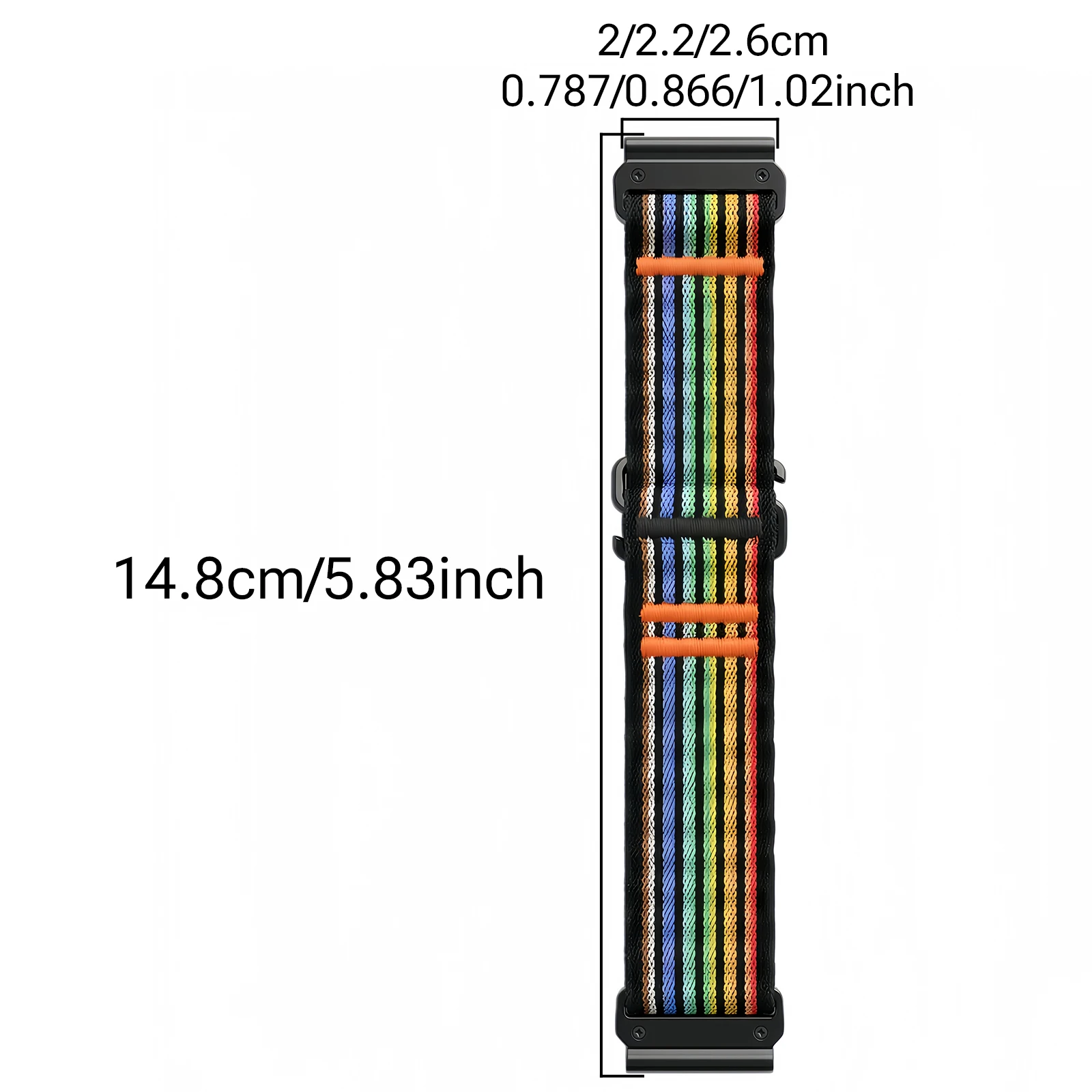 Two-Tone Nylon Strap for Garmin Watches - QuickFit 20, 22, 26mm
