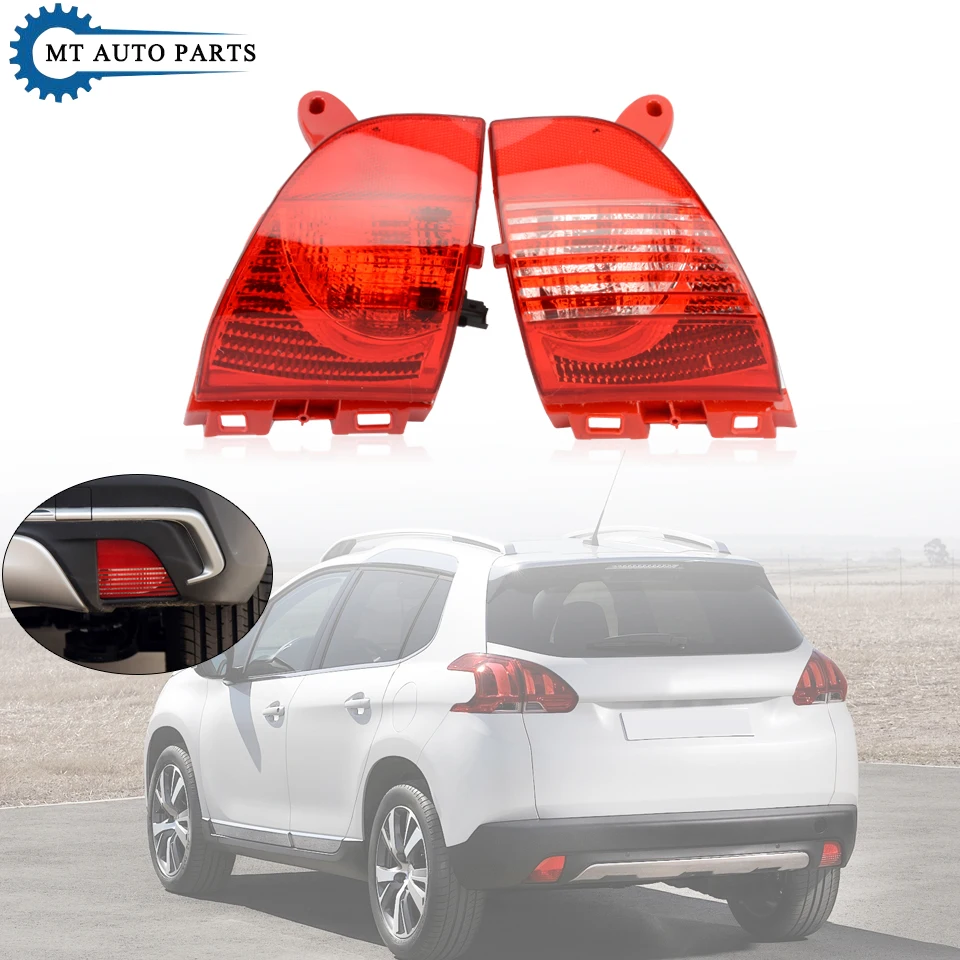 

MTAP Car Rear Bumper Fog Light Reflector Fog Lamp With Bulb For Peugeot For 2008 2014-2018 308CC 2009-2012 For Citroen C3XR