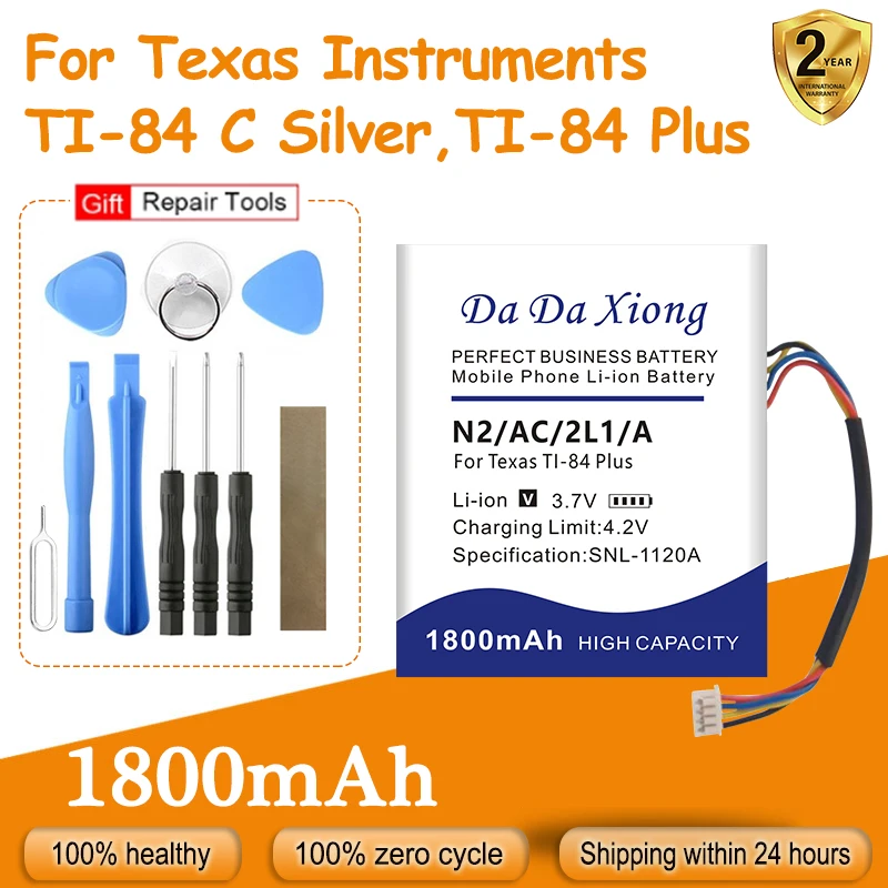 Nuova Batteria N2/Ac/2 L1/A 1800Mah Di Alta Qualità Per Texas Instruments Ti-84 C Silver,Ti-84 Plus Batteria + Kit Gratuito Di Strumenti