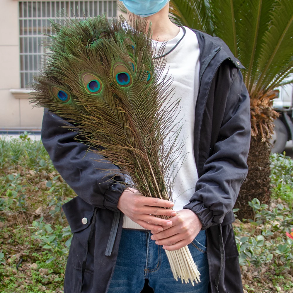 Natural Peacock Original Peacock Feather For Wedding Party Table Center  Vase Decor, Jewelry Making, Crafts, Plume Accessories 25x65CM From Bong09,  $16.92