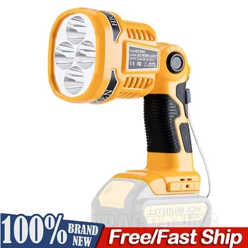 무선 LED 작업등, 디월트 20V 최대 리튬 배터리 호환, 12W, 112LM 휴대용 손전등, 작업 현장 스포트라이트, DCL043