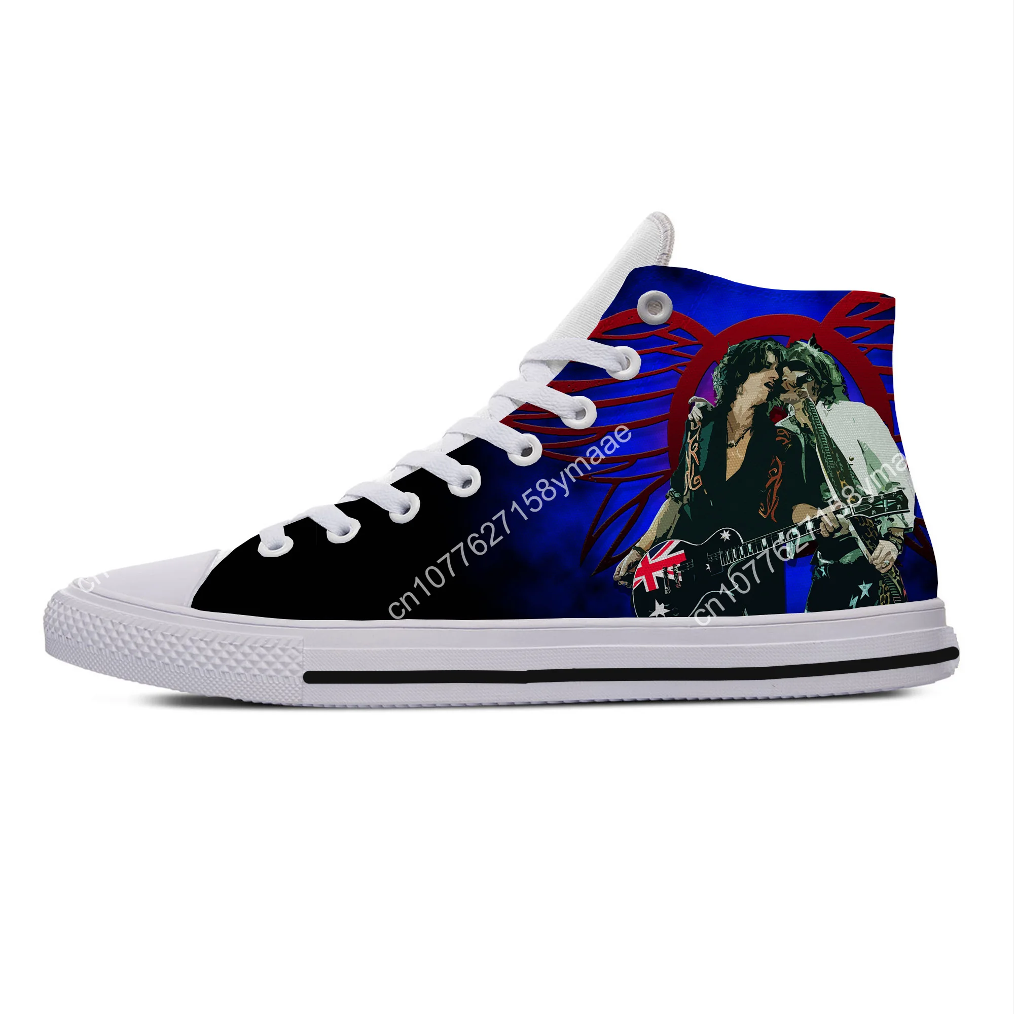 Hot Summer Fashion Woman Man Sneakers Casual Board Shoes High Quality High Help Canvas Shoes Aerosmith Rock Band Board Shoes