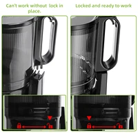 BioloMix Presse-agrumes à pression froide, avec goulotte d'alimentation de 130 mm, adapté aux fruits et légumes entiers, rendement élevé du jus, presse-agrumes à mastication lente sans BPA 5