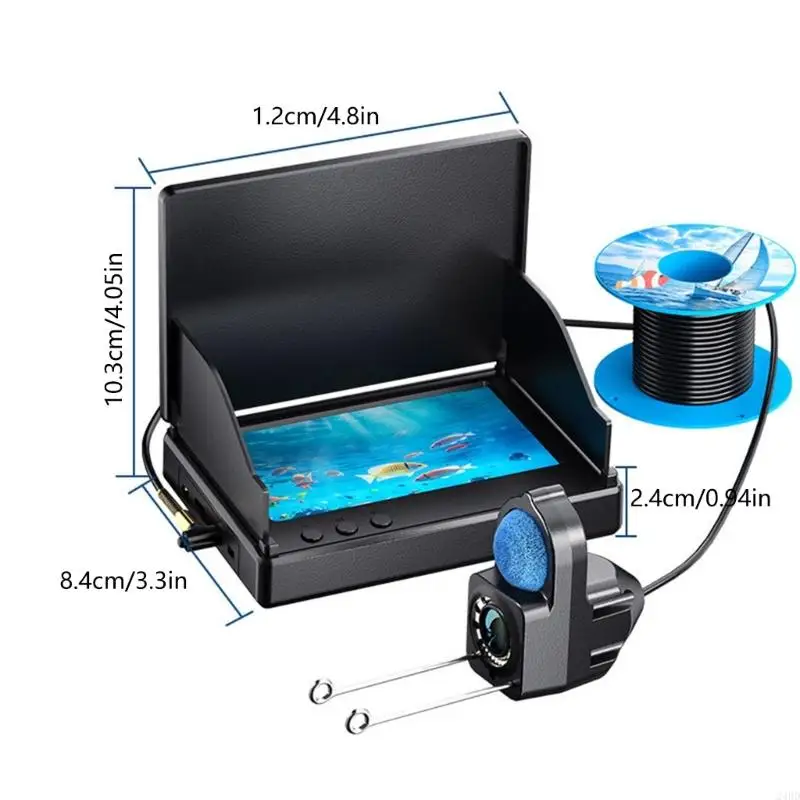 야간 또는 심해 낚시 모험을 위한 15M 30M 깊이 범위 및 LED 조명을 갖춘 방수 낚시 수중 음파 탐지기 카메라 24BD