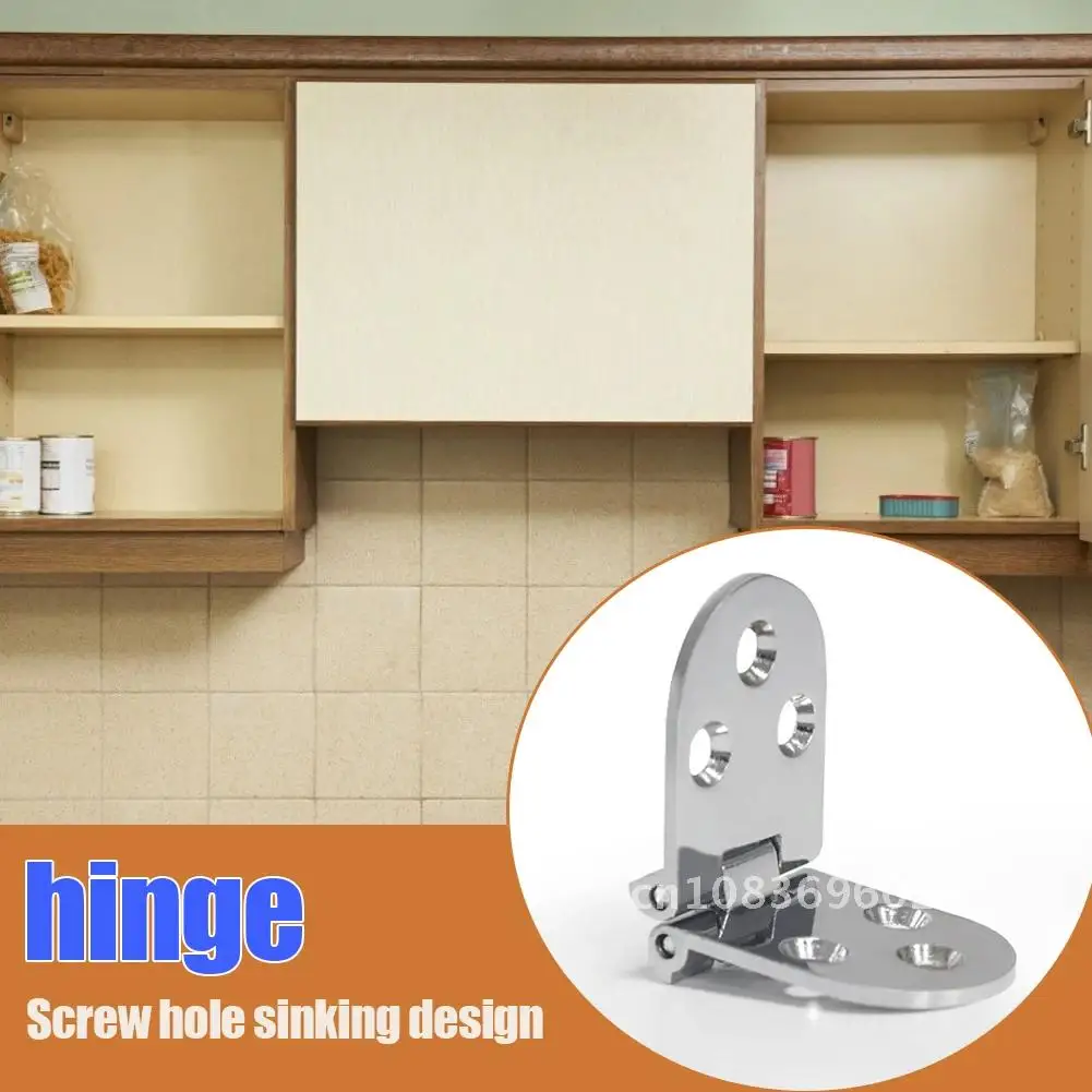 

180 Degree Foldable Screw Hole Hinge Semicircle Flat Flush Cabinet Repair Plate Furniture Door Window Installation Accessor Flip