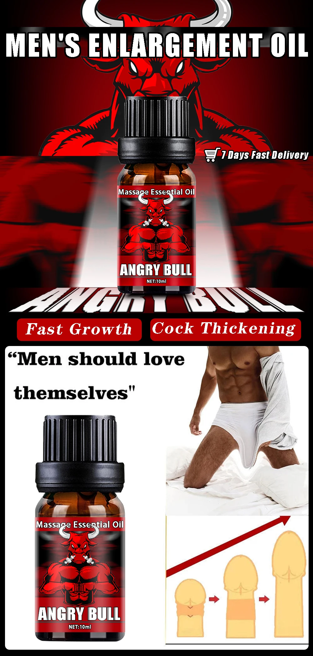 Angry Bull Penis Enlargement Essential Oilsexy Orgasm Delaybig Dick Fast Growth Cock