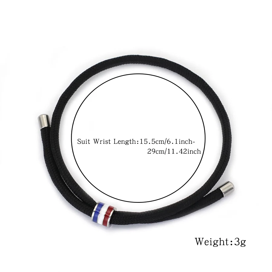 Stainless Steel Adjustable Paracord Bracelet for Men