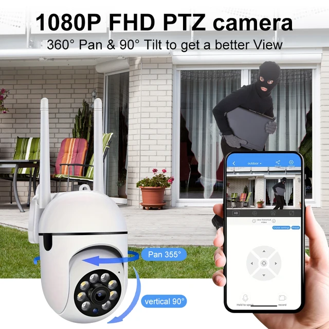 Wifi Camera 1080P HD Speed Dome Auto Tracking Camera Smart Home Outdoor Wireless WIFI Camera Surveillance Night Vision Monitor 2