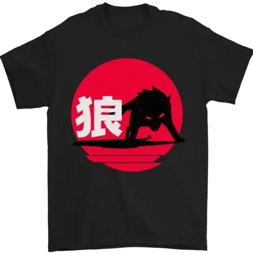 

Japanese Wolf Japan Mens T-Shirt 100% Cotton