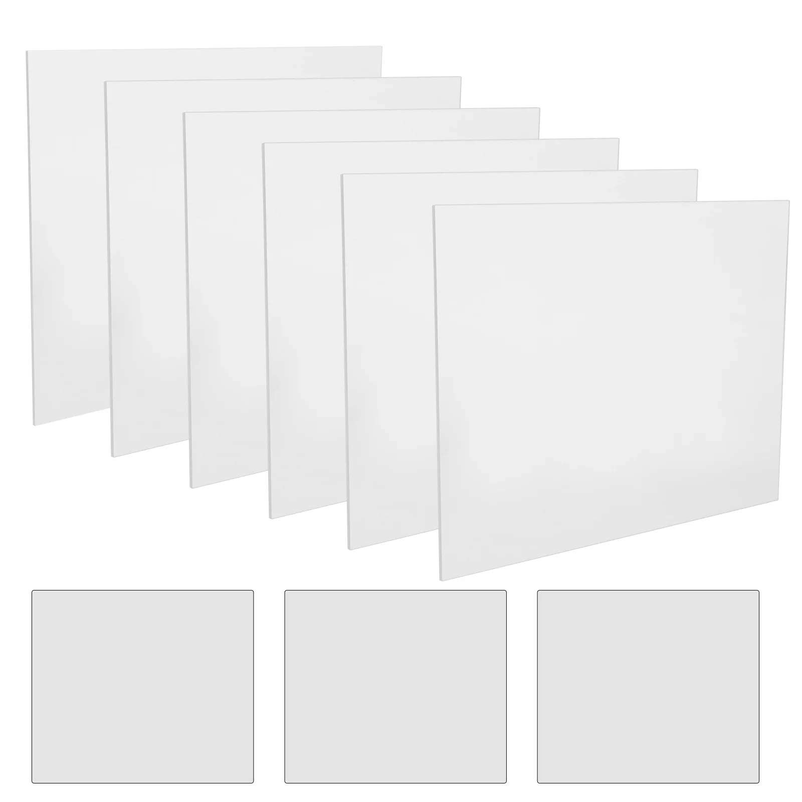 

6 Pcs Blank Message Board Clear Memo Sign Acrylic Note Writing Recording Tabletop Student